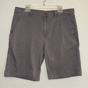 Tommy Bahama Men’s Gray Flat Front Shorts Size 36 Marlin Logo Cotton/Spandex
